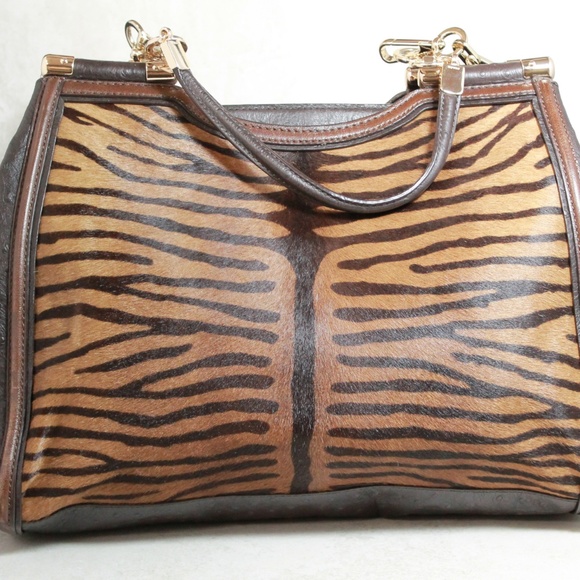 COACH MADISON PRINTED TIGER CAROLINE BAG f25816 - Picture 6 of 7